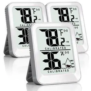 AyayaBoss 3 Pack Room Thermometer Indoor Hygrometer | Mini Size, Monitor Temperature & Humidity, Accurate Fast Read, Easy To View, Kickstand/Hanging/Wall Adhesive, /, w/ Battery AyayaBoss 3 Pack Room Thermometer Indoor Hygrometer | Mini Size, Monitor Temperature & Humidity, Accurate Fast Read, Easy To View, Kickstand/Hanging/Wall Adhesive, /, w/ Battery