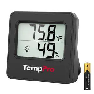 TempPro TempAir Hygrometer Indoor Thermometer for Home | Room Thermometer Humidity Meter with Accurate Temperature Humidity Sensor for Greenhouse Baby Room Office-1 Pack TempPro TempAir Hygrometer Indoor Thermometer for Home | Room Thermometer Humidity Meter with Accurate Temperature Humidity Sensor for Greenhouse Baby Room Office-1 Pack