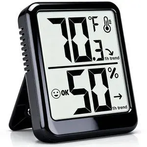 Ayawiss Room Thermometer Indoor Hygrometer Digital Humidity Meter | Accurate Sensor, Fast Refresh, Big Digits, Easy to View, /, w/ AAA Battery, Compact for Home, Office, Pet, Plant Ayawiss Room Thermometer Indoor Hygrometer Digital Humidity Meter | Accurate Sensor, Fast Refresh, Big Digits, Easy to View, /, w/ AAA Battery, Compact for Home, Office, Pet, Plant