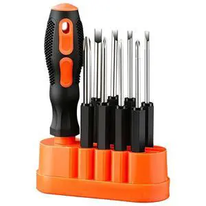 8-in-1 Screwdriver Set, Multi-Bit Phillips & Flathead Repair Tool Kit | Compact Multi-Bit Screwdriver Set with Built-In Storage for Electronics, Appliances, Household and Everyday Repairs 8-in-1 Screwdriver Set, Multi-Bit Phillips & Flathead Repair Tool Kit | Compact Multi-Bit Screwdriver Set with Built-In Storage for Electronics, Appliances, Household and Everyday Repairs