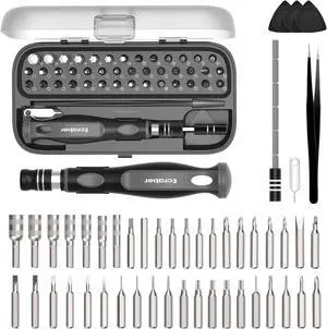 Ecraber 48-in-1 Precision Magnetic Tip Screwdriver Sets, Ergonomic Anti-Slip, S2 Steel Small Repair Cleaning Tool Kit for iPhone, Watch, Macbook, Computer, Laptop, PS4 PS5, Xbox, Switch, Glasses Ecraber 48-in-1 Precision Magnetic Tip Screwdriver Sets, Ergonomic Anti-Slip, S2 Steel Small Repair Cleaning Tool Kit for iPhone, Watch, Macbook, Computer, Laptop, PS4 PS5, Xbox, Switch, Glasses