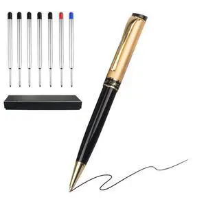 Shiduode Luxury Ballpoint Pens, Retractable Metal Pen with 7 Refills (Black, Blue, Red) for Smooth Writing - Executive Office Desk Accessories, Ideal Gifts for Professionals, Teachers,Nurses Shiduode Luxury Ballpoint Pens, Retractable Metal Pen with 7 Refills (Black, Blue, Red) for Smooth Writing - Executive Office Desk Accessories, Ideal Gifts for Professionals, Teachers,Nurses