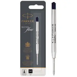 Parker Quinkflow Ballpoint Pen Ink Refill, Medium Tip, Black Parker Quinkflow Ballpoint Pen Ink Refill, Medium Tip, Black