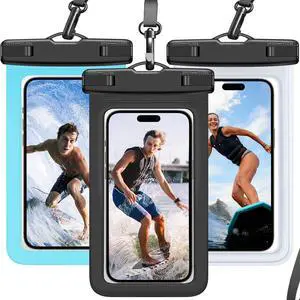 Arla Youky Waterproof Phone Pouch IP68 Floating Waterproof Phone Case, Dry Bag Beach Cruise Essentials with Adjustable Lanyard for iPhone 16 Pro Max / 15 Pro/Galaxy S24 S23 (Black & Clear & Blue) Arla Youky Waterproof Phone Pouch IP68 Floating Waterproof Phone Case, Dry Bag Beach Cruise Essentials with Adjustable Lanyard for iPhone 16 Pro Max / 15 Pro/Galaxy S24 S23 (Black & Clear & Blue)