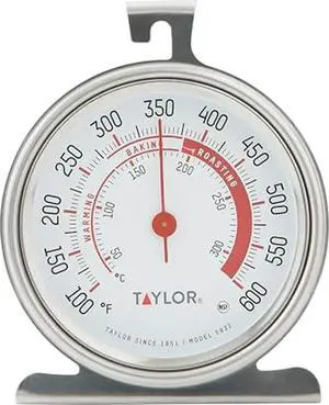 Taylor Precision Products Large Dial Thermometer, Silver Taylor Precision Products Large Dial Thermometer, Silver