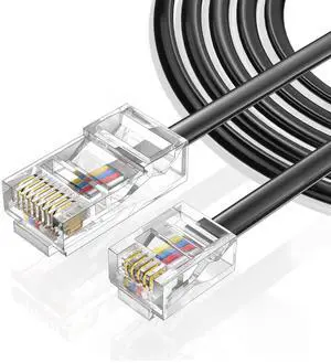 Vthahaby Telephone Line RJ45 to RJ11 Adapter Converter Cable, 3 Pack, 3.3FT | RJ45 8P4C Male to RJ11 6P4C Male, For Landline Telephone Service, For Extending, Connecting, For Fax or Answering Machine Vthahaby Telephone Line RJ45 to RJ11 Adapter Converter Cable, 3 Pack, 3.3FT | RJ45 8P4C Male to RJ11 6P4C Male, For Landline Telephone Service, For Extending, Connecting, For Fax or Answering Machine
