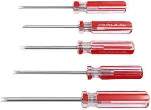Kyuionty 5 Pcs Spanner Screwdriver Set, M1.7, M2.0, M2.3, M2.6, M2.8 | Magnetic Tip 5 Size Spanner Head Screwdriver for Game Controllers, Electronics Device Toy Repair, Red Non-Slip Handle Kyuionty 5 Pcs Spanner Screwdriver Set, M1.7, M2.0, M2.3, M2.6, M2.8 | Magnetic Tip 5 Size Spanner Head Screwdriver for Game Controllers, Electronics Device Toy Repair, Red Non-Slip Handle