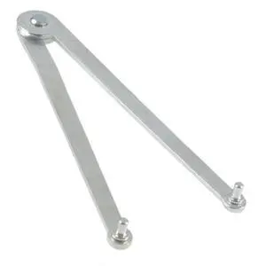 Cwouna Angle Grinder Wrench, Universal Adjustable Pin Spanner, Locknut Wrench for Backing Pads on Angle Grinder and Round Nuts with Drilled Holes, Silver Cwouna Angle Grinder Wrench, Universal Adjustable Pin Spanner, Locknut Wrench for Backing Pads on Angle Grinder and Round Nuts with Drilled Holes, Silver