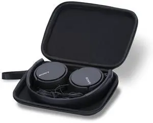 Ginsco Compact Protect Case Compatible with Sony ZX Series Wired On-Ear Headphones, MDR-ZX110 / MDR-ZX110AP / MDRZX110NC / MDR-ZX310AP, Hard Shell Travel Carrying Headphone Case (Black-S) Ginsco Compact Protect Case Compatible with Sony ZX Series Wired On-Ear Headphones, MDR-ZX110 / MDR-ZX110AP / MDRZX110NC / MDR-ZX310AP, Hard Shell Travel Carrying Headphone Case (Black-S)