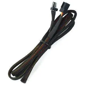 3-Pin Fan Cable Extension with Black Sleeving & Black Connectors (36" Length) 3-Pin Fan Cable Extension with Black Sleeving & Black Connectors (36" Length)