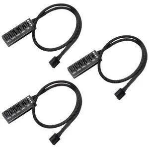 ALMOCN 3PCS PWM Fan Hub 1 to 5 Splitter 5 Way Case Fan Splitter for ATX Computer Case 4-Pin and 3-Pin Cooling Fans ALMOCN 3PCS PWM Fan Hub 1 to 5 Splitter 5 Way Case Fan Splitter for ATX Computer Case 4-Pin and 3-Pin Cooling Fans
