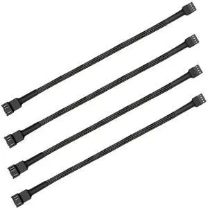 12" PWM Fan Extension Cable, 4-Pin PC Cable (30cm, 4pcs) 12" PWM Fan Extension Cable, 4-Pin PC Cable (30cm, 4pcs)