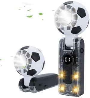 Liuyuxi Portable Handheld Turbo Fan with Cooling, Soccer Shaped Rechargeable Mini Personal Fan 12Hrs Runtime, 5 Speeds, 4-Mode LED Lights Pocket Hand Fan for Travel, Outdoor & Football Fans Liuyuxi Portable Handheld Turbo Fan with Cooling, Soccer Shaped Rechargeable Mini Personal Fan 12Hrs Runtime, 5 Speeds, 4-Mode LED Lights Pocket Hand Fan for Travel, Outdoor & Football Fans