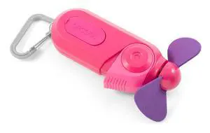 O2COOL Small Sport Misting Fan with Carabiner Clip Pink | Yes O2COOL Small Sport Misting Fan with Carabiner Clip Pink | Yes