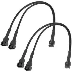 upHere 2 Way 4 Pin PWM Fan Splitter Cable, ATX Case 4-Pin/3-Pin Cooling Fan Cable (2 Pack) upHere 2 Way 4 Pin PWM Fan Splitter Cable, ATX Case 4-Pin/3-Pin Cooling Fan Cable (2 Pack)