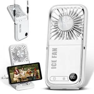 Portable Mini Fan, Upgraded 5 in 1 Handheld Fan Foldable,Neck Fan,Desk Fan,3000 mAh Power Bank,Phone Holder,USB Rechargeable Personal Fans with LED Digital Screen for Office Travel Outdoor Camping Portable Mini Fan, Upgraded 5 in 1 Handheld Fan Foldable,Neck Fan,Desk Fan,3000 mAh Power Bank,Phone Holder,USB Rechargeable Personal Fans with LED Digital Screen for Office Travel Outdoor Camping