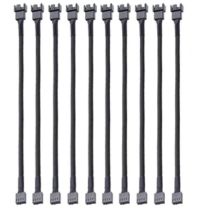 Gebildet 10pcs 4 Pin PWM Fan Extension Power Cable Connector Case Male to Female for Computer Compatible with 4 Pin and 3 Pin PWM Fan Gebildet 10pcs 4 Pin PWM Fan Extension Power Cable Connector Case Male to Female for Computer Compatible with 4 Pin and 3 Pin PWM Fan