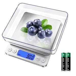 Digital Food Kitchen Scale, 3000g/0.1g High Accuracy Mini Pocket Scale Measures in Grams and oz for Cooking, Baking, Jewelry, Tare Function,2 Trays, LCD Display (Batteries Included) Digital Food Kitchen Scale, 3000g/0.1g High Accuracy Mini Pocket Scale Measures in Grams and oz for Cooking, Baking, Jewelry, Tare Function,2 Trays, LCD Display (Batteries Included)