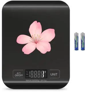 Emarful Kitchen Food Digital Scale Compact Portable Postal Scale for Small Business Packages, Food, Handmade Goods, Liquids, with Large LCD Display High-Precision 1g Accuracy (Black Battery(5kg/1g)) Emarful Kitchen Food Digital Scale Compact Portable Postal Scale for Small Business Packages, Food, Handmade Goods, Liquids, with Large LCD Display High-Precision 1g Accuracy (Black Battery(5kg/1g))