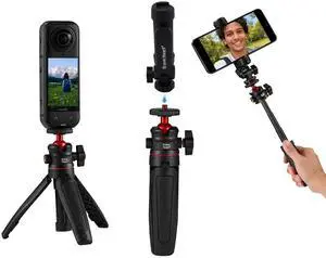 1/4" Screw Mount Mini Tripod Selfie Stick, Portable Tabletop Stand for Phones & Most Cameras, Lightweight Handheld Support for Video Filming 1/4" Screw Mount Mini Tripod Selfie Stick, Portable Tabletop Stand for Phones & Most Cameras, Lightweight Handheld Support for Video Filming