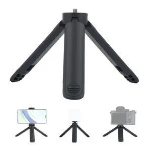 UTEBIT Extendable Mini Camera Tripod, 1/4'' Screw Compact Tabletop Stand | 2-Level Height Adjustable Universal Small Table Tripod Lightweight Foldable for Video Photography Live Streaming, Black UTEBIT Extendable Mini Camera Tripod, 1/4'' Screw Compact Tabletop Stand | 2-Level Height Adjustable Universal Small Table Tripod Lightweight Foldable for Video Photography Live Streaming, Black