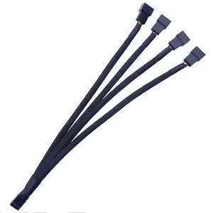 hejhncii 1 to 4 Mainboard Fan Cable 4PIN Y Splitter PWM Fans Line Computer Fan Power Extension Cable 27cm 4 Pin Pwm Fan Cable hejhncii 1 to 4 Mainboard Fan Cable 4PIN Y Splitter PWM Fans Line Computer Fan Power Extension Cable 27cm 4 Pin Pwm Fan Cable