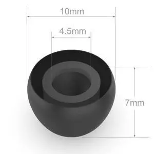 Earbudz 10 Pairs Small Silicone Replacement Earbud Tips (Black) Earbudz 10 Pairs Small Silicone Replacement Earbud Tips (Black)