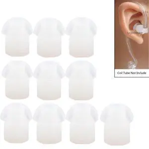 Lsgoodcare Replacement Mushroom Earbud Ear Tips White Compatible with Motorola Kenwood Midland Two Way Radio Coil Tube Audio Kits - Transparent Acoustic Tube Ear Pieces, Pack of 10 Lsgoodcare Replacement Mushroom Earbud Ear Tips White Compatible with Motorola Kenwood Midland Two Way Radio Coil Tube Audio Kits - Transparent Acoustic Tube Ear Pieces, Pack of 10