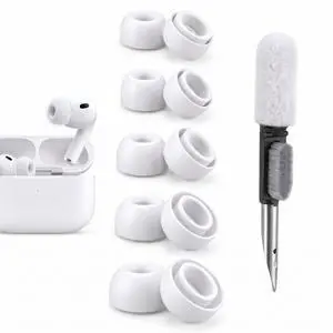Lukvcoe Silicone Replacement Ear Tips for AirPods Pro 3 (2025),Earbud Tips with 3-in-1 Cleaner Pen & Case, Fit AirPods Pro 3rd Generation (White/Assorted) Lukvcoe Silicone Replacement Ear Tips for AirPods Pro 3 (2025),Earbud Tips with 3-in-1 Cleaner Pen & Case, Fit AirPods Pro 3rd Generation (White/Assorted)