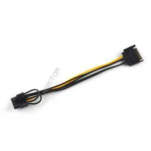 SATA 15 pin Male to 8 pin ( 6+2 ) PCI-Express PCIe Video Graphic Card GPU Power Adapter Cable 20cm SATA 15 pin Male to 8 pin ( 6+2 ) PCI-Express PCIe Video Graphic Card GPU Power Adapter Cable 20cm