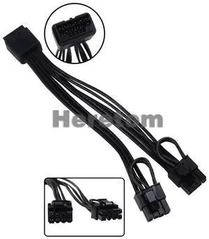 Heretom 16Pin(12+4) 12VHPWR Female to Dual 8pin(6+2) Male Video Card Adapter Cable for Heretom 16Pin(12+4) 12VHPWR Female to Dual 8pin(6+2) Male Video Card Adapter Cable for