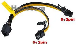 8PF-2X8PM Extension Line Conversion Line GPU VGA PCIe 8 Pin Female to Dual 8Pin (6+2) Male Y-Splitter Extension Cable 8PF-2X8PM Extension Line Conversion Line GPU VGA PCIe 8 Pin Female to Dual 8Pin (6+2) Male Y-Splitter Extension Cable