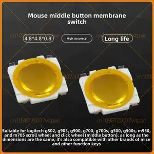 10pcs For Mouse Tactile Film Patch 4.84.80.8mm Fit G500 G502 G903 M950 Scroll Middle Button Replacement 10pcs For Mouse Tactile Film Patch 4.84.80.8mm Fit G500 G502 G903 M950 Scroll Middle Button Replacement