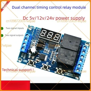 For Dual Channel Time Delay Relay Module, Multifunctional Timing Cycle On/Off Switch Controller Board Industrial Grade For Dual Channel Time Delay Relay Module, Multifunctional Timing Cycle On/Off Switch Controller Board Industrial Grade