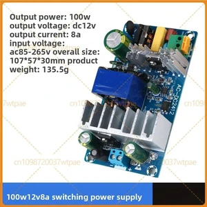 For 220V AC To 12V DC Isolated Stabilized Switching Power Supply Module, 100W 8A High Efficiency AC-DC Voltage Converter Board For 220V AC To 12V DC Isolated Stabilized Switching Power Supply Module, 100W 8A High Efficiency AC-DC Voltage Converter Board