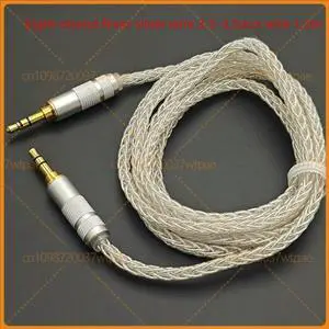For 3.5mm to 3.5mm AUX Audio Cable 8-Strand Silver Plated Upgrade Wire HIFI Earphone Speaker Interconnect Cable For 3.5mm to 3.5mm AUX Audio Cable 8-Strand Silver Plated Upgrade Wire HIFI Earphone Speaker Interconnect Cable