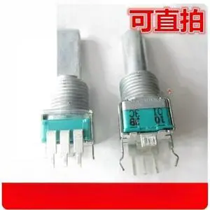 5pcs Vertical Single Gang B10K Rotary Potentiometer ALPS RK09L114001T R09 Center Detent Balance Volume Variable Resistor 5pcs Vertical Single Gang B10K Rotary Potentiometer ALPS RK09L114001T R09 Center Detent Balance Volume Variable Resistor