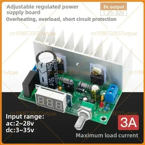 For Dual Parallel LM317 High Current Adjustable Stabilized Power Supply Board, Digital Display Voltage Regulator Module For Dual Parallel LM317 High Current Adjustable Stabilized Power Supply Board, Digital Display Voltage Regulator Module