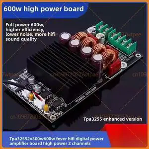 For TPA3255 Stereo HIFI Digital Amplifier Board 2×300W 600W High Power Audio Module For TPA3255 Stereo HIFI Digital Amplifier Board 2×300W 600W High Power Audio Module