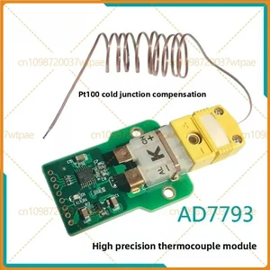 For AD7793 High Precision K-Type Thermocouple Temperature Acquisition Module PT100 Cold Junction Compensation For AD7793 High Precision K-Type Thermocouple Temperature Acquisition Module PT100 Cold Junction Compensation