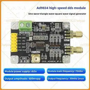 For AD9834 DualChannel HighSpeed DDS Signal Generator Module, Sine Triangle Square Wave Output For AD9834 DualChannel HighSpeed DDS Signal Generator Module, Sine Triangle Square Wave Output