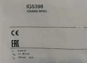 proximity switch IG5398 IGA3008-BPKG in stock Fast delivery proximity switch IG5398 IGA3008-BPKG in stock Fast delivery