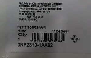 3RF2310-1AA02 3RF2310 1AA02 Contactor 24v-dc 10a Fast Delivery 3RF2310-1AA02 3RF2310 1AA02 Contactor 24v-dc 10a Fast Delivery