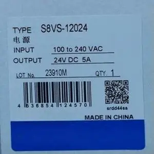 S8VS-12024 Rail Switching Power Supply 120W24V 5A Fast Delivery S8VS-12024 Rail Switching Power Supply 120W24V 5A Fast Delivery