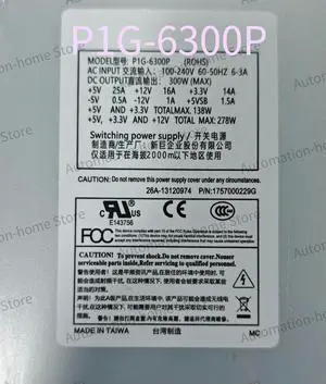 1PCS P1G-6300P Power Supply 300W 1U 100-240V 60-50Hz 6-3A Expedited shipping 1PCS P1G-6300P Power Supply 300W 1U 100-240V 60-50Hz 6-3A Expedited shipping