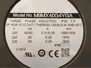 Motor 1PCS M9MX40G4YGA 40W three-phase motor 200V Expedited shipping Motor 1PCS M9MX40G4YGA 40W three-phase motor 200V Expedited shipping