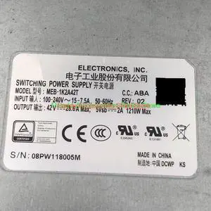 For DELTA Switching Power Supply 36-47.8VDC MEB-1K2A42T 42V28.6A1210W For DELTA Switching Power Supply 36-47.8VDC MEB-1K2A42T 42V28.6A1210W