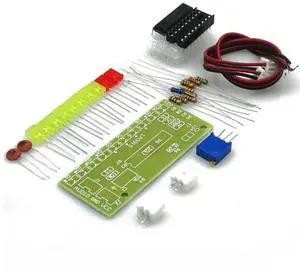 LM3915 DC 9V-12V 10 LED Sound Audio Spectrum Analyzer Level Indicator Kit DIY Electoronics Soldering Practice Set oratory LM3915 DC 9V-12V 10 LED Sound Audio Spectrum Analyzer Level Indicator Kit DIY Electoronics Soldering Practice Set oratory