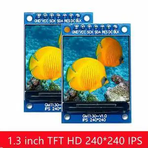 IPS 1.3 Inch 3.3V 7PIN SPI HD Full Color TFT Display Screen ST7789 Drive IC 240*240 LCD OLED Display 240x240 IPS 1.3 Inch 3.3V 7PIN SPI HD Full Color TFT Display Screen ST7789 Drive IC 240*240 LCD OLED Display 240x240