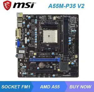 A55M-P35 V2 Motherboard A55 Socket FM1 DDR3 16GB Micro ATX support A6 AD3620 AD3400 ED3200 AD221 AD3820 cpu A55M-P35 V2 Motherboard A55 Socket FM1 DDR3 16GB Micro ATX support A6 AD3620 AD3400 ED3200 AD221 AD3820 cpu